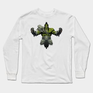 Green Orc Flexing Long Sleeve T-Shirt